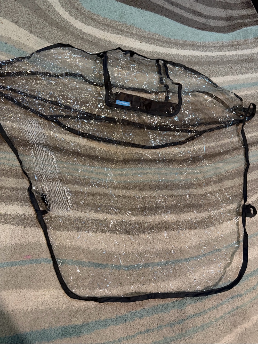 Clear Rain Shield Cover with Black Trim - Kids Travel Bag Accessory